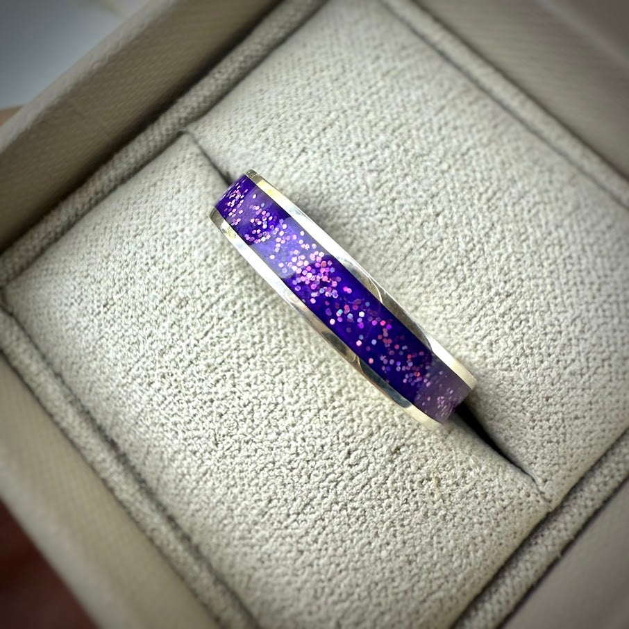 Sterling Silver 4mm Channel Memorial Ring