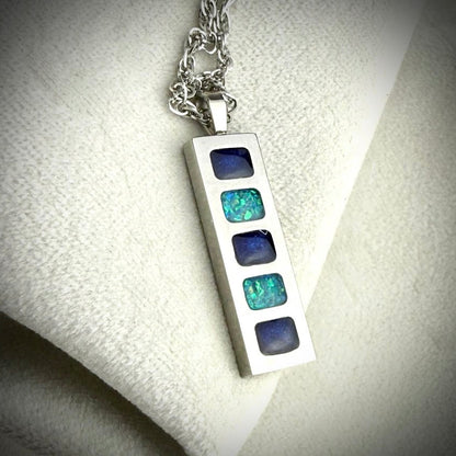Titanium 5 bar Memorial Pendant