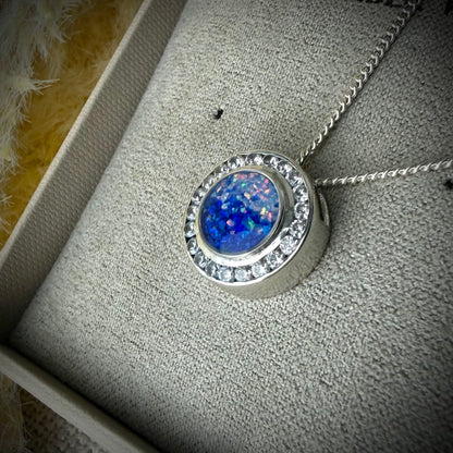 Sterling Silver Floating Halo Memorial Pendant