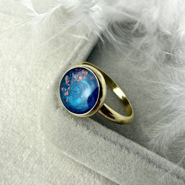 9ct Yellow Gold Round Memorial Ring