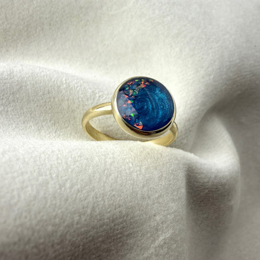 9ct Yellow Gold Round Memorial Ring