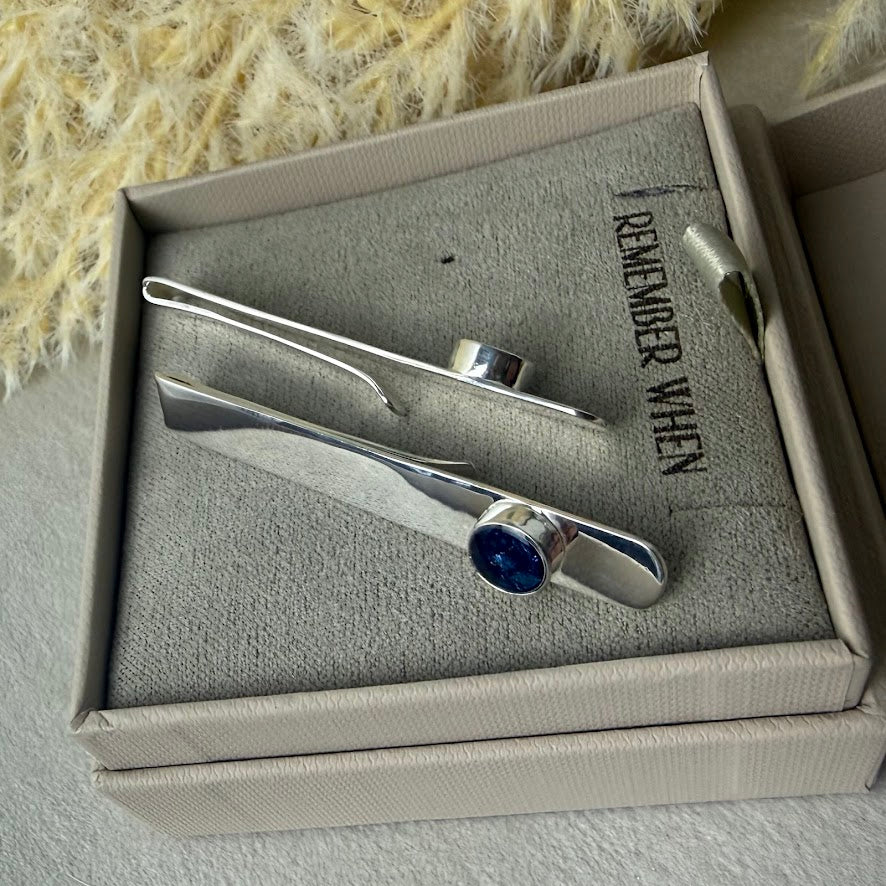 Sterling Silver Memorial Thinner Tie Slide