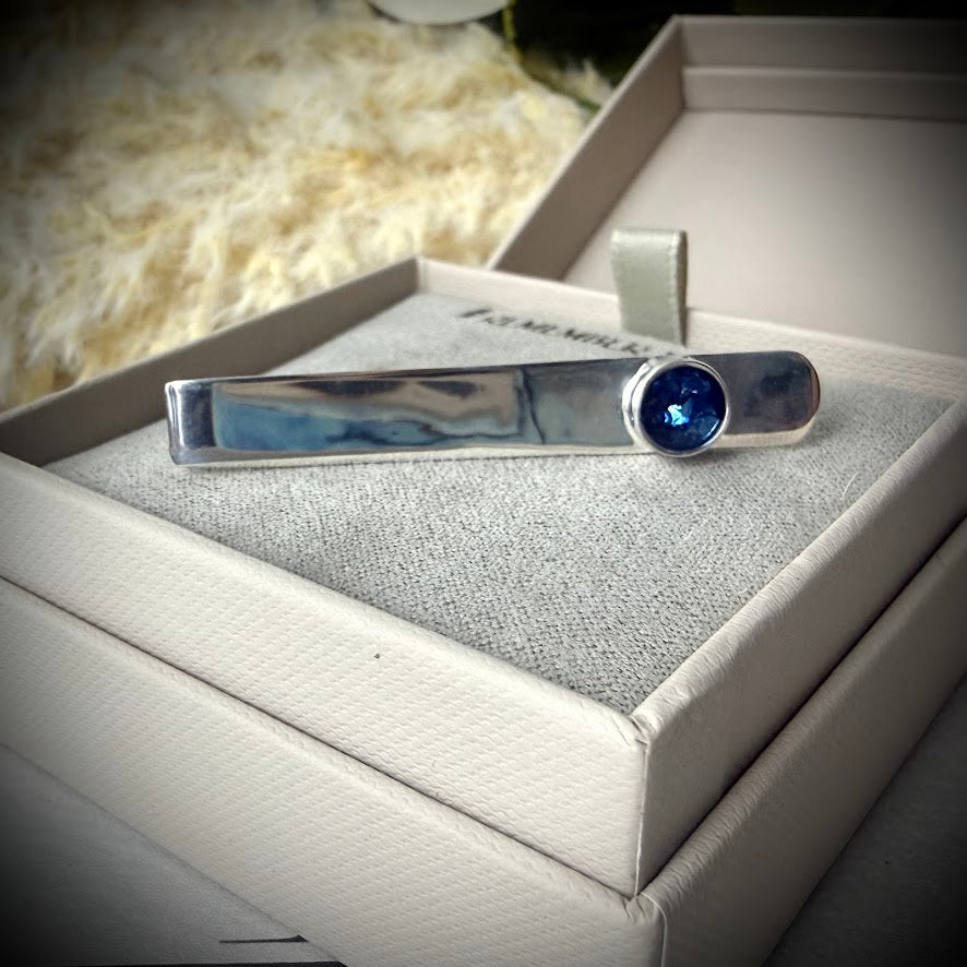 Sterling Silver Memorial Thinner Tie Slide