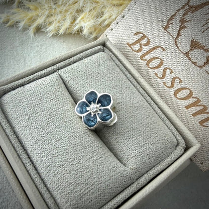 Sterling Silver Forget Me Not/ Flower Bracelet Memorial Charm