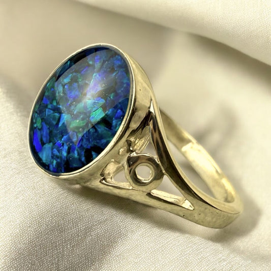 9ct Yellow Gold Oval Memorial Ring