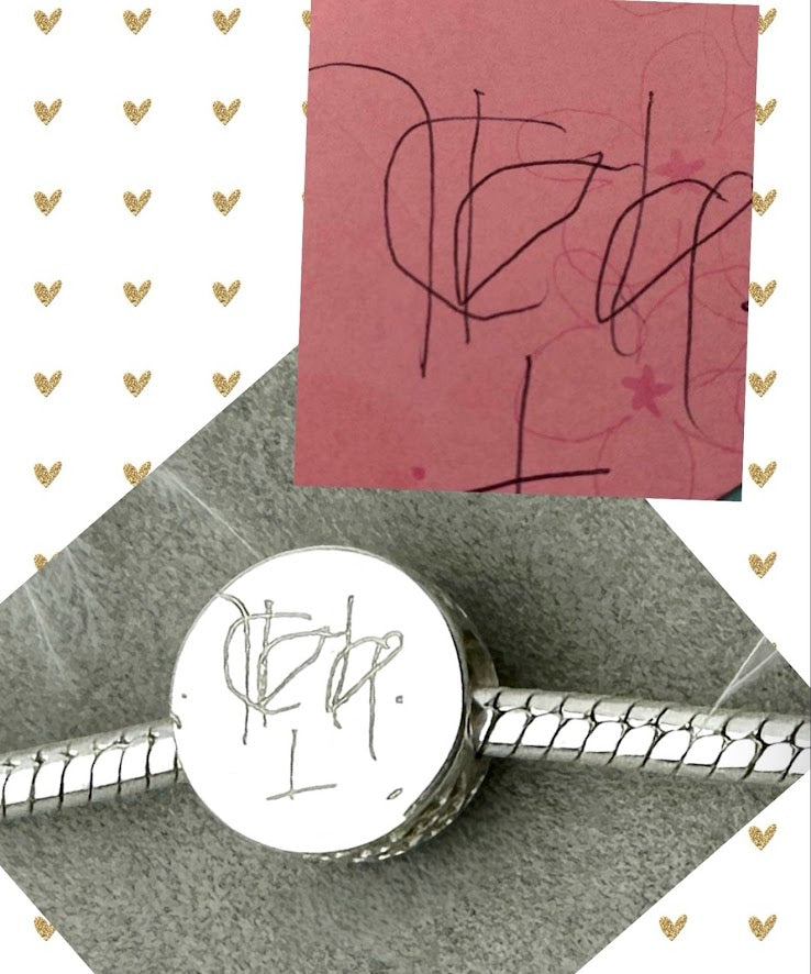 Sterling Silver Crystal Round Bracelet Memorial Charm
