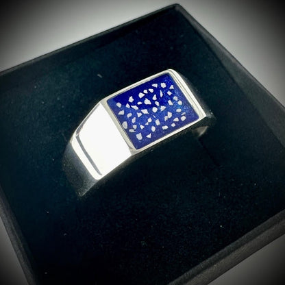 Sterling Silver Square Signet Memorial Ring