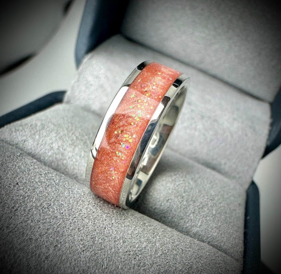 Sterling Silver 6mm Channel Memorial Ring