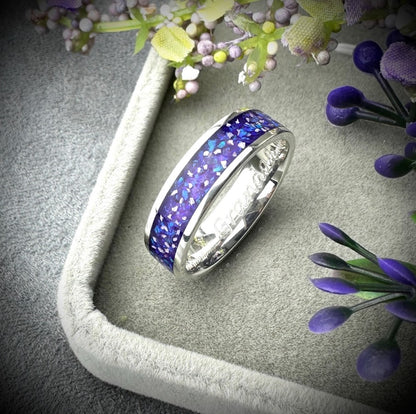 Sterling Silver 6mm Channel Memorial Ring