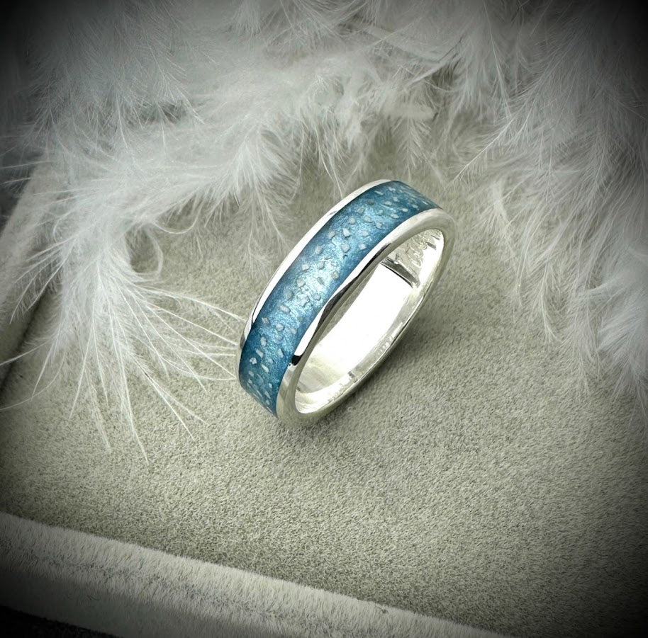 Sterling Silver 6mm Channel Memorial Ring