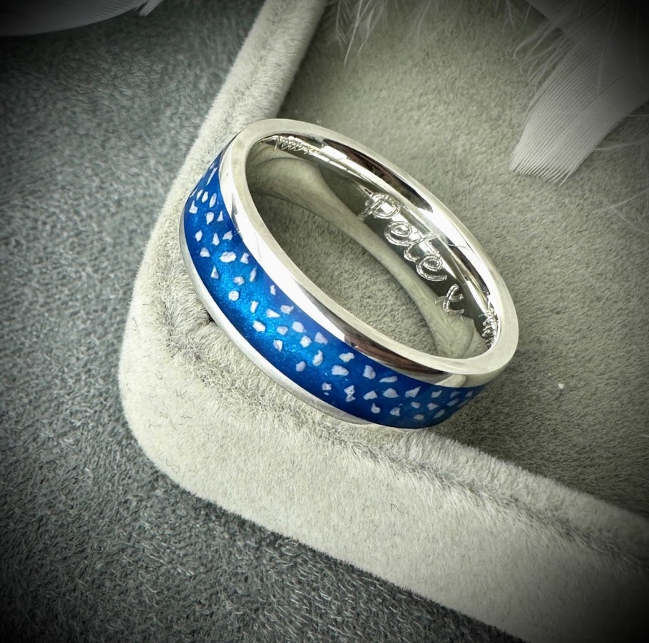 Sterling Silver 6mm Channel Memorial Ring