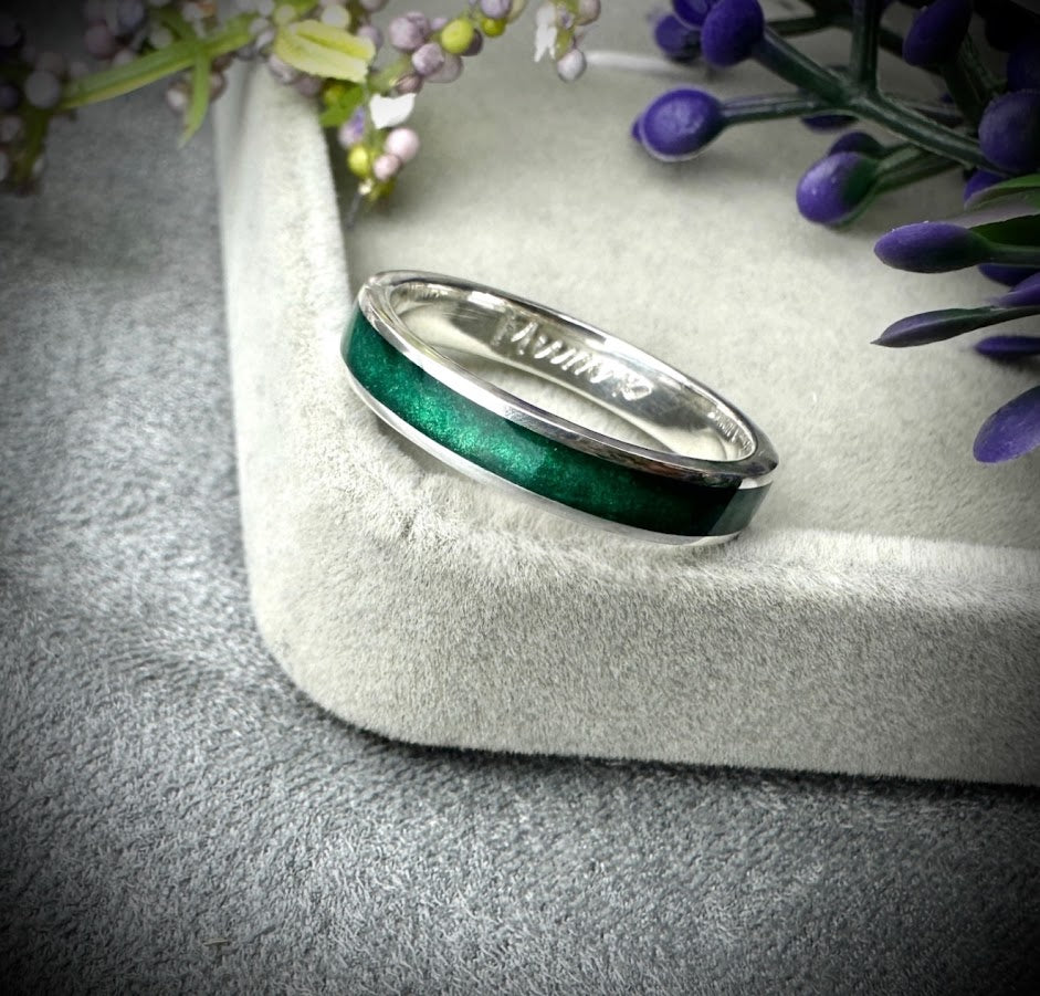 Sterling Silver 4mm Channel Memorial Ring