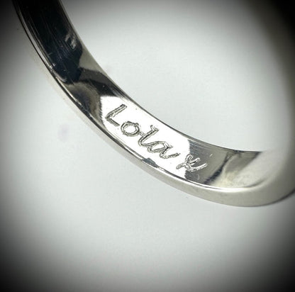 Sterling Silver 4mm Channel Memorial Ring