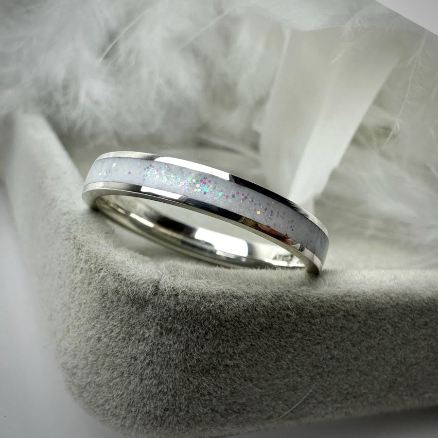Sterling Silver 3.2mm Channel Memorial Ring