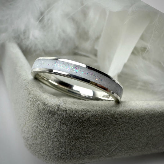 Sterling Silver 3.2mm Channel Memorial Ring