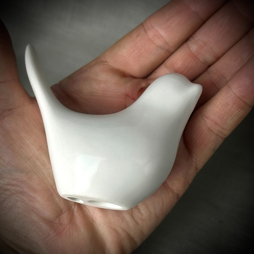 Ceramic memorial Ashes / hair Memorial Dove