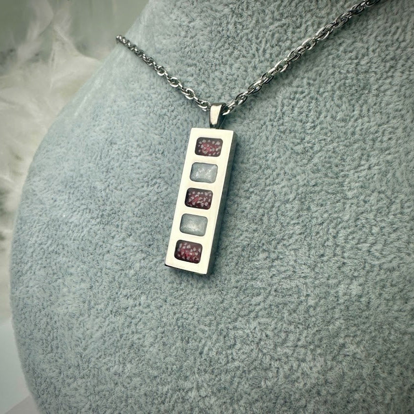 Titanium 5 bar Memorial Pendant