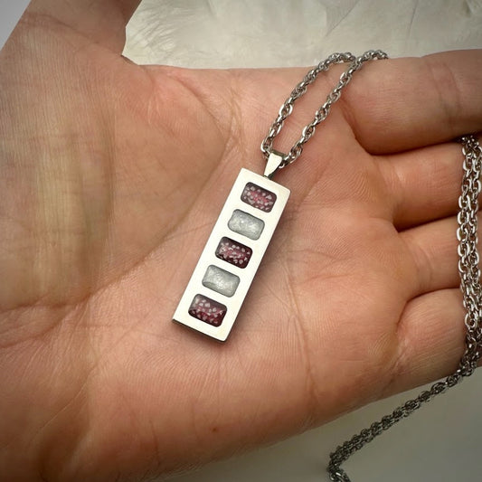 Titanium 5 bar Memorial Pendant