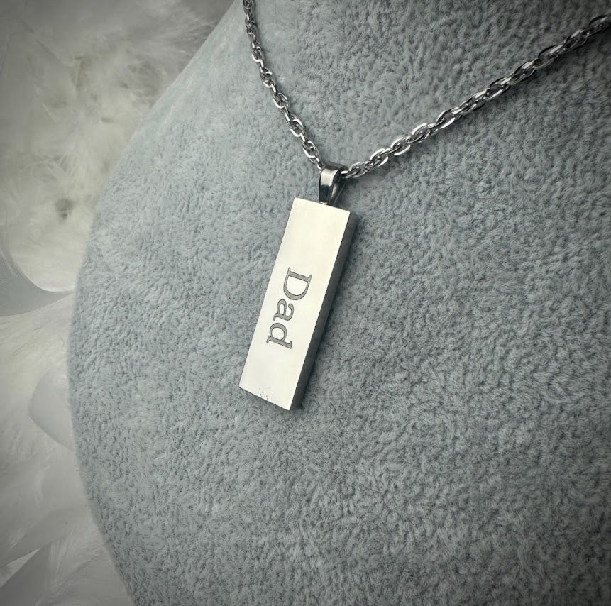 Titanium 5 bar Memorial Pendant
