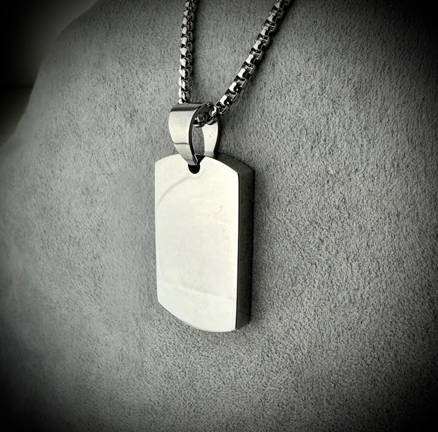 Self Fill Dog Tag Urn Memorial Pendant