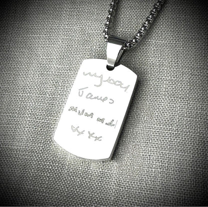 Self Fill Dog Tag Urn Memorial Pendant