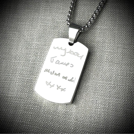 Self Fill Dog Tag Urn Memorial Pendant