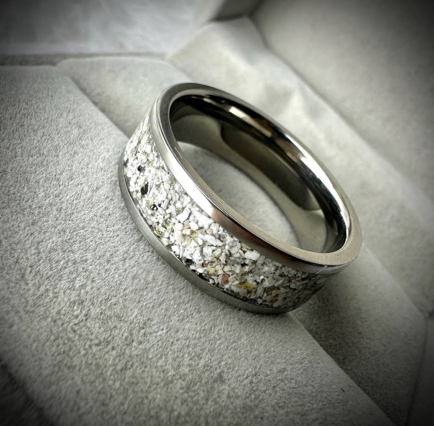 Titanium 8mm Channel Memorial Ring