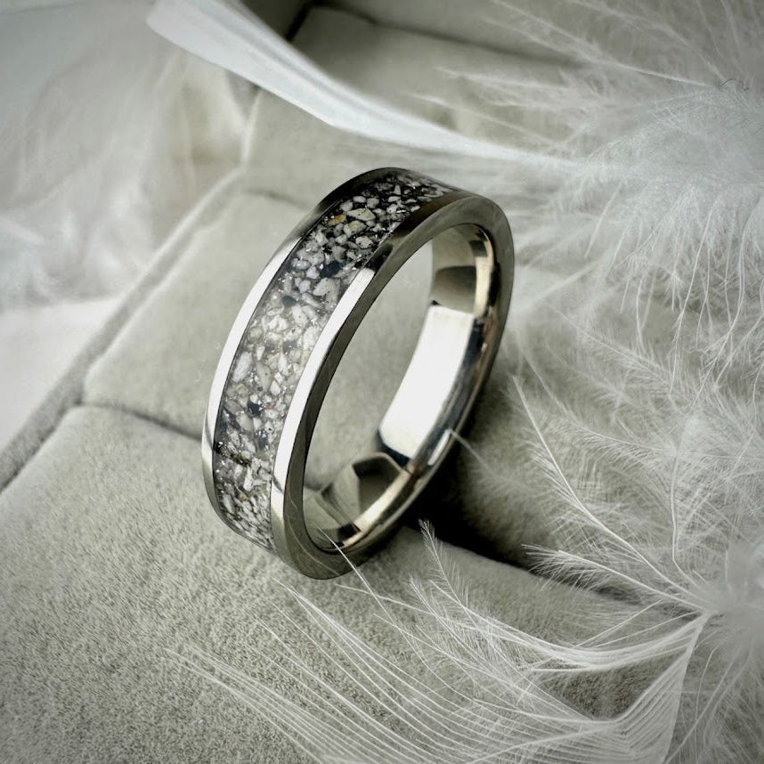 Titanium 6mm Channel Memorial Ring
