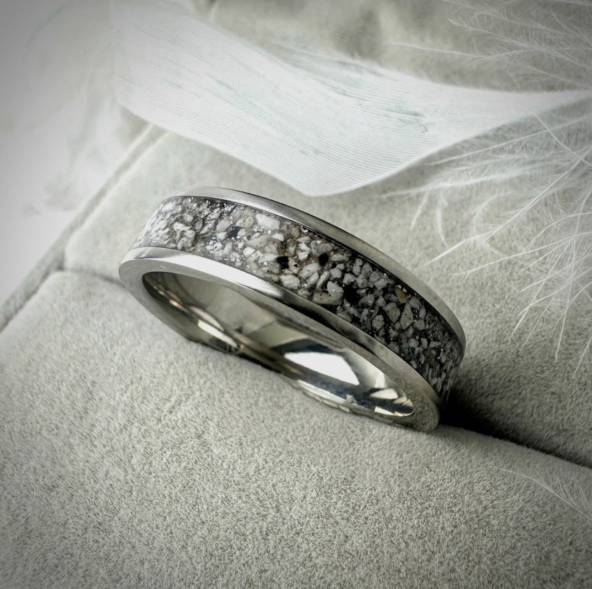 Titanium 6mm Channel Memorial Ring