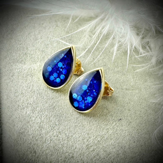 9ct Yellow Gold Teardrop Memorial Earrings