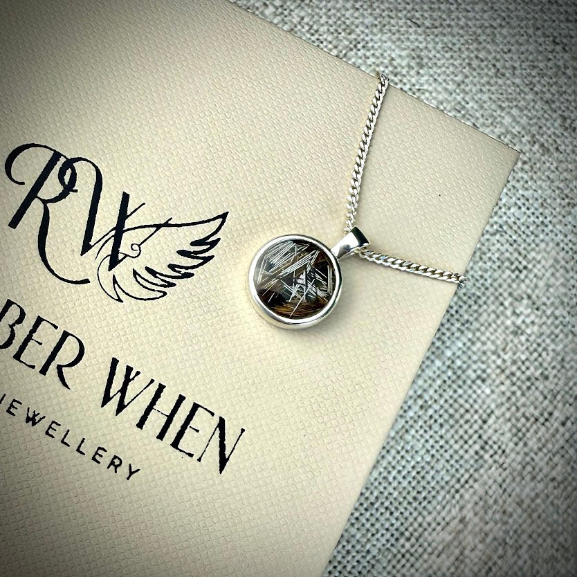 Sterling Silver 12mm Round Memorial Pendant