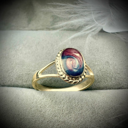 9ct Yellow Gold Rope Edge Oval Memorial Ring