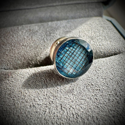 Sterling Silver Round Lapel Memorial Brooch/Pin