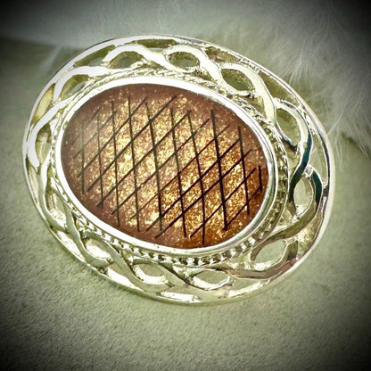Sterling silver Vintage Celtic Memorial Brooch / Pin