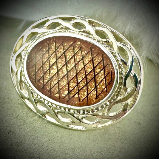 Sterling silver Vintage Celtic Memorial Brooch / Pin