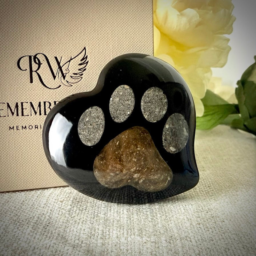 Wavy Heart Memorial Paperweight