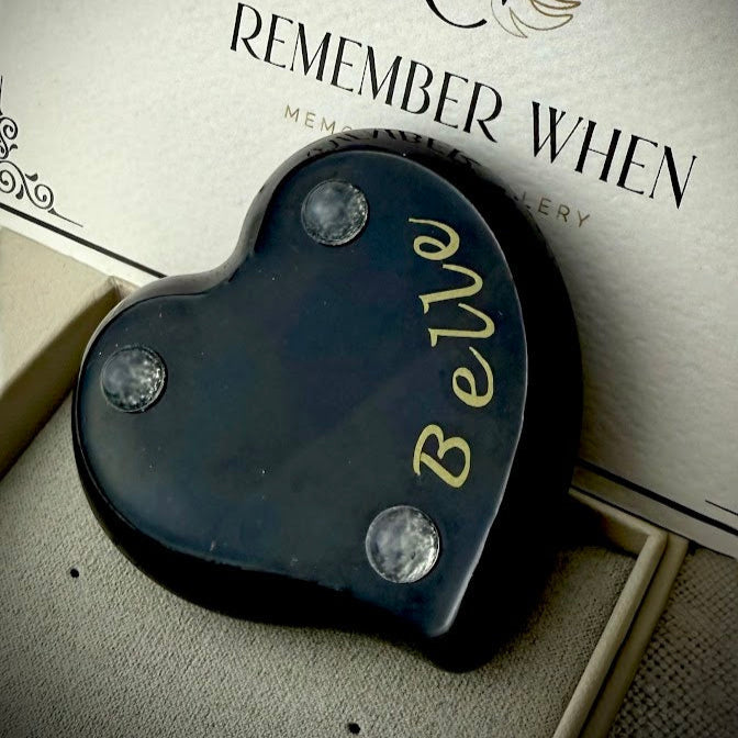 Wavy Heart Memorial Paperweight