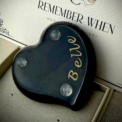 Wavy Heart Memorial Paperweight