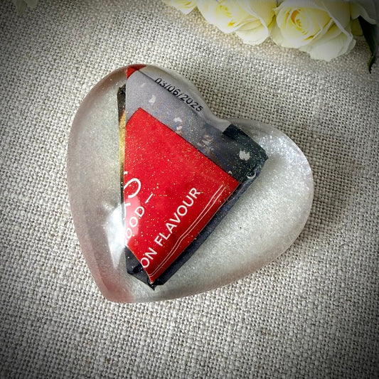 Large Puffy Heart Memorial Paperweight