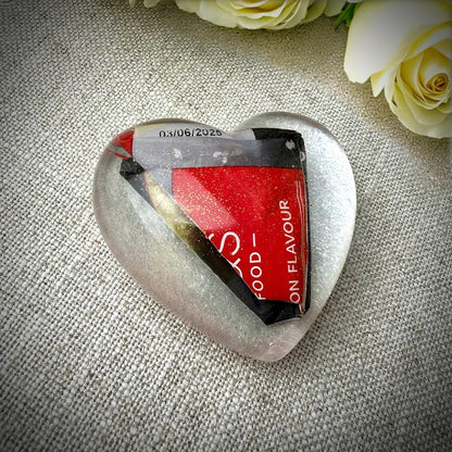 Large Puffy Heart Memorial Paperweight