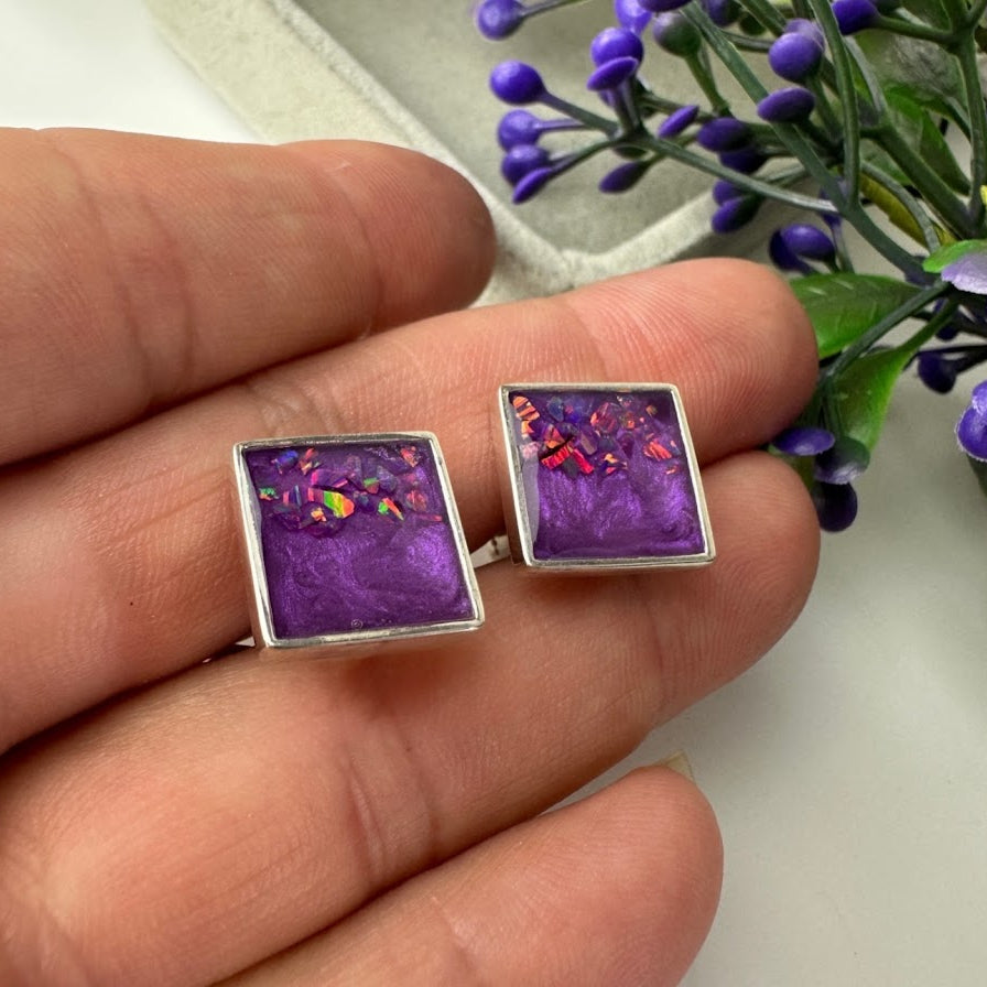 Sterling Silver Square Memorial Cufflinks