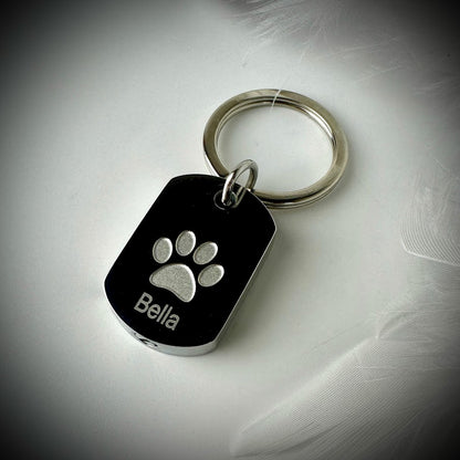 Self Fill Paw Urn Memorial Keyring