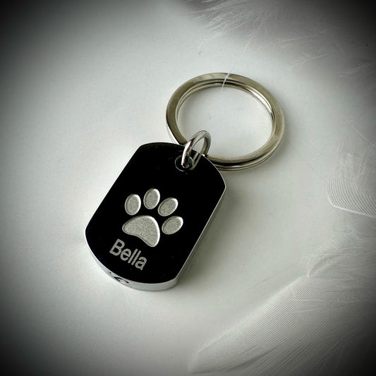 Self Fill Paw Urn Memorial Keyring