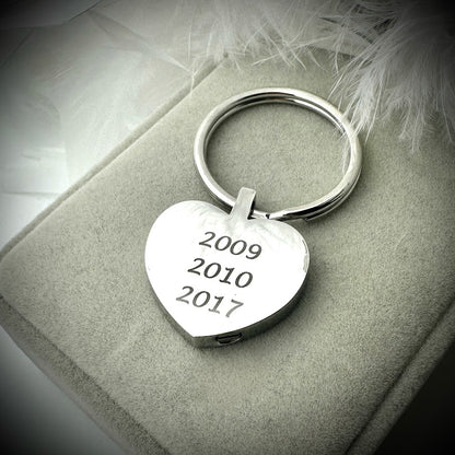 Self Fill Heart Urn Memorial Keyring