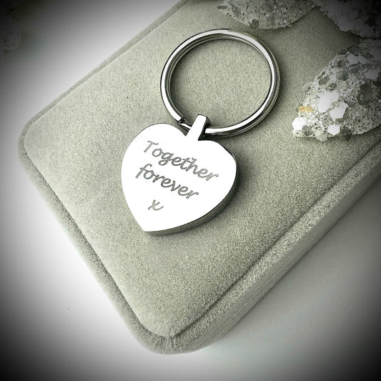 Self Fill Heart Urn Memorial Keyring