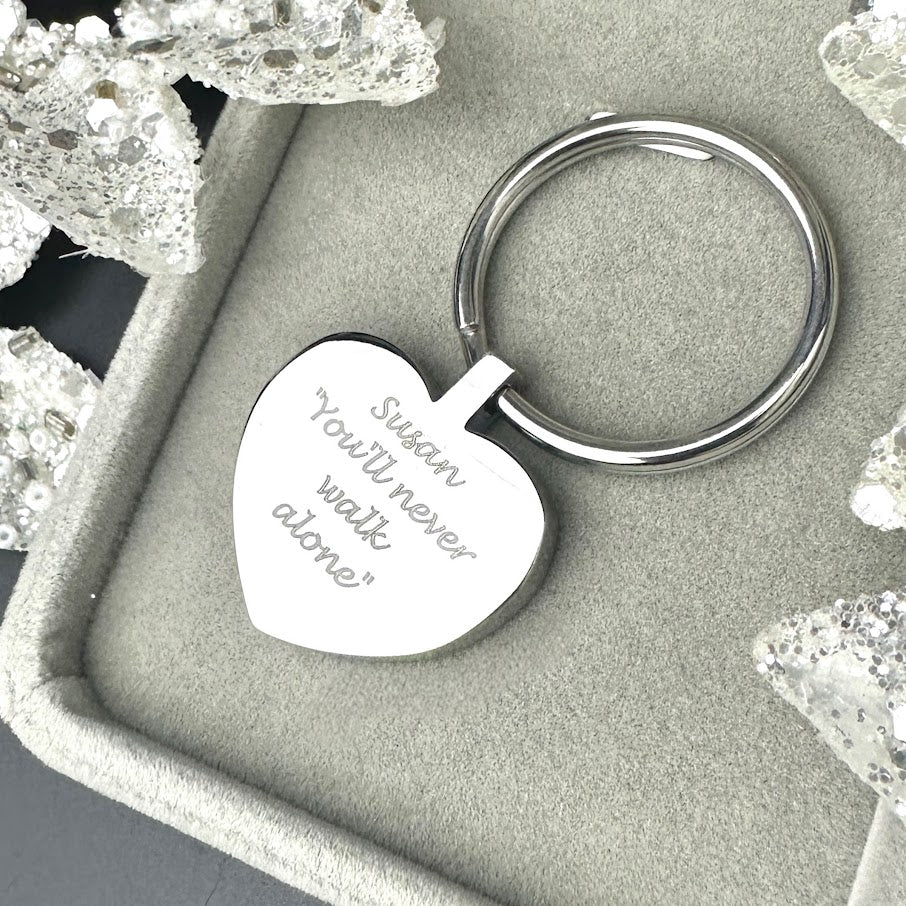 Self Fill Heart Urn Memorial Keyring