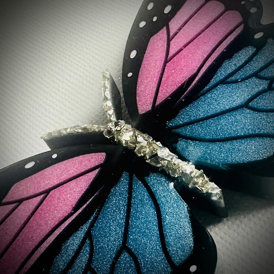 Framed Memorial Ashes / Hair Small Butterfly
