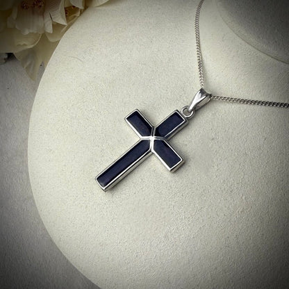 Sterling Silver Heavyweight Cross Memorial Pendant