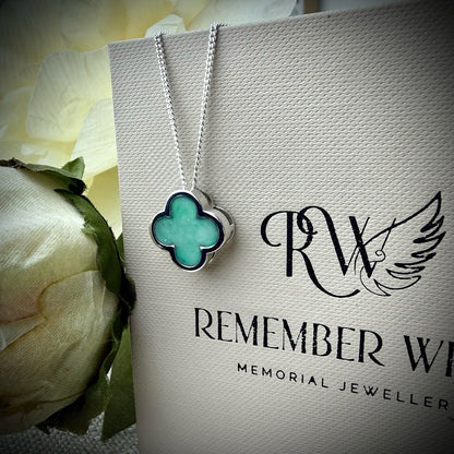 Sterling Silver Clover Memorial Pendant
