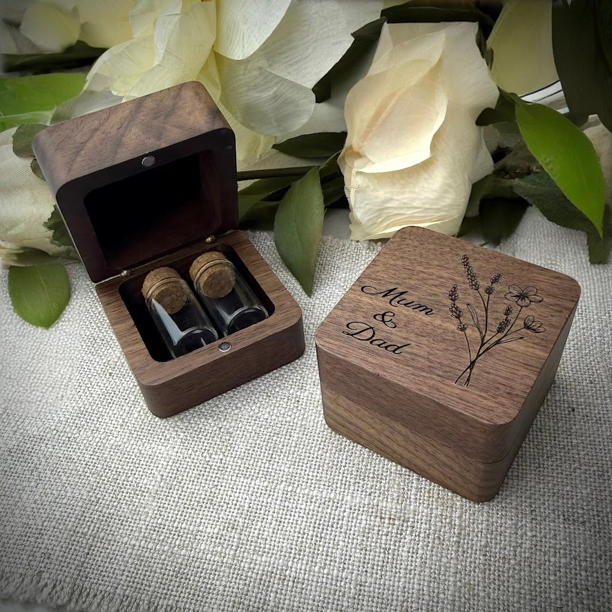 Engraved Wooden Ashes/Fur Keepsake Memorial Box